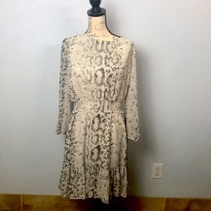 J Crew Women's Animal-print Smocked-waist Dress Ak925 Size Medium $98 NWT